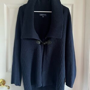 Jones New York Navy Shawl Collar Cardigan